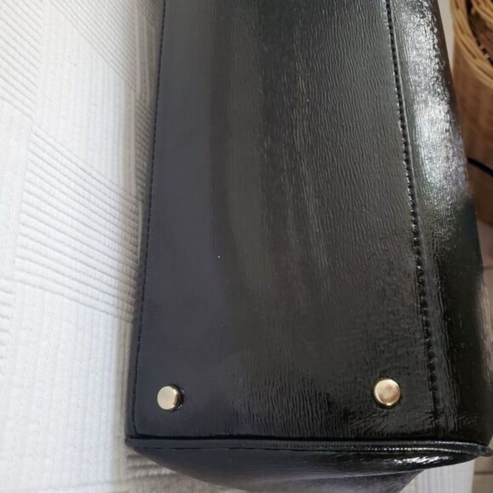Kate Spade Large Black Leather Bag Tote READ - Picture 7 of 9